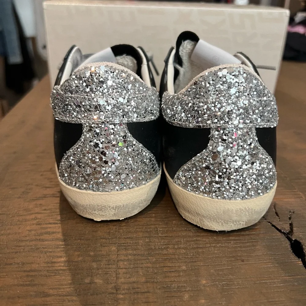 Golden Goose Super Star, classic suede toe, glitter heel - size 36 - Picture 2 of 9